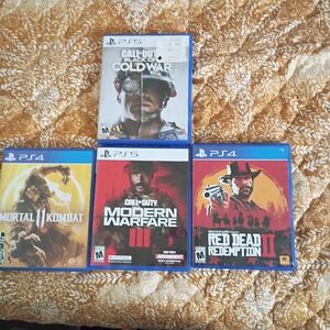 Sony PlayStation Game Set with Red, Black, Yellow Covers